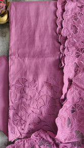 Elegant Modal Embroidered Suit with Crochet Lacing Detailing( 3 Pc Set)